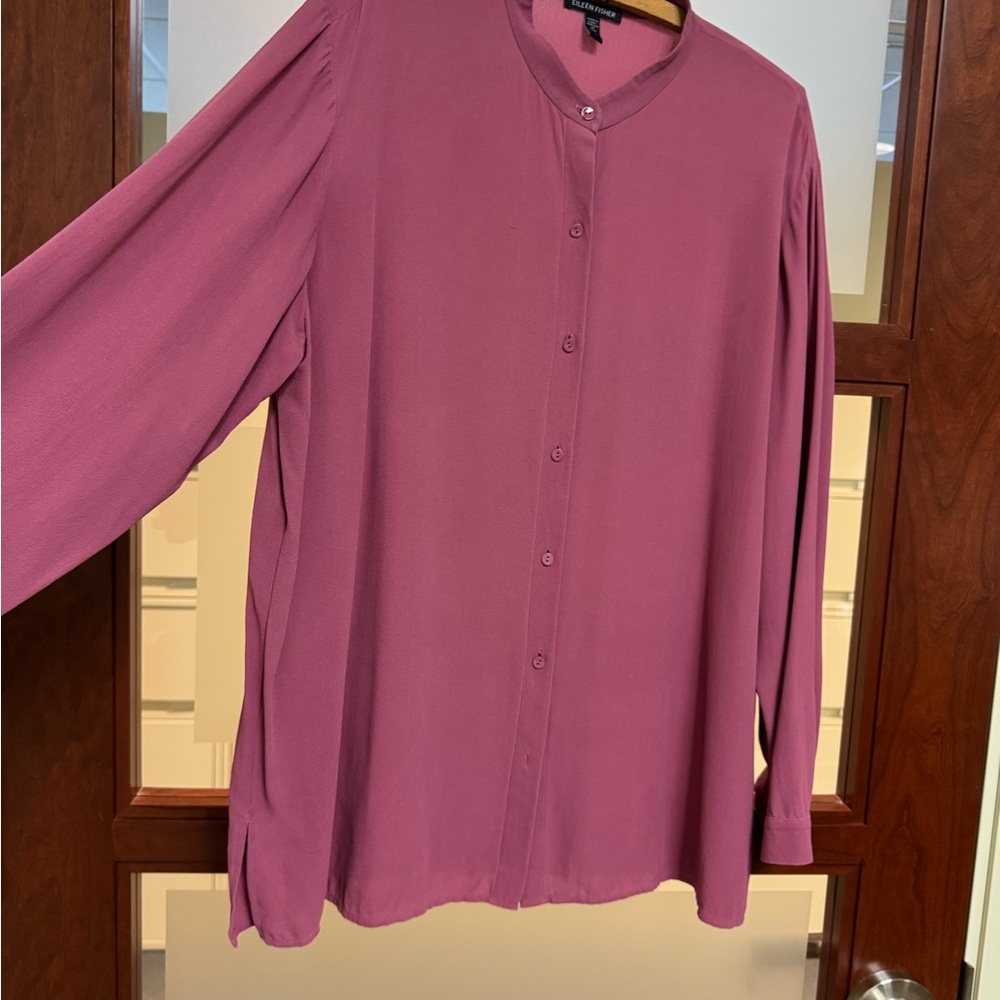 Eileen Fisher silk blouse Large